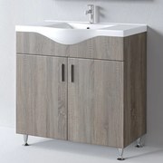 Πάγκος SIENA SONOMA DARK 90 S3BSI090SD0 90x34x83cm, Νιπτήρα 90x46cm S3BSI090SD0