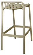 Σκαμπό μπαρ Zoi  pp σε απόχρωση cappucino 36x56x87εκ