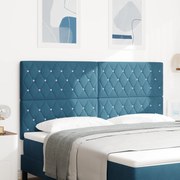 vidaXL Βελούδινο Κεφαλάρι Argyle Σκούρο Μπλε 180 cm Βελούδο