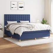 ΚΡΕΒΑΤΙ BOXSPRING ΜΕ ΣΤΡΩΜΑ ΜΠΛΕ 160X200 ΕΚ. ΥΦΑΣΜΑΤΙΝΟ 3142671