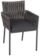 Καρέκλα - Πολυθρόνα MARTIN C5564.12 Ανθρακί Αλουμινίου με Συνθετικό Rattan 56x56x80Υεκ. 56x56x80 εκ.