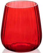 Ποτήρι Νερού 280TMA2009 9x9x10cm 450ml Red Hermia Γυαλί