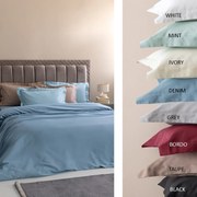 Σεντόνια Υπέρδιπλα (Σετ) Palamaiki Posh Sateen Βεραμάν