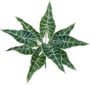 ALOCASIA 78225 Τεχνητό Φυτό Αλοκάσια - Μπουκέτο Διακοσμητικών Φυτών - Κλαδιών με Φύλλωμα Πράσινο Υ43cm Globostar-78225-Πράσινο 78225