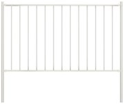 vidaXL Πάνελ Περίφραξης με Στύλους από Ατσάλι με Ηλεκτροστατική Βαφή 1,81x1,25 μ. Λευκό