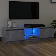 Έπιπλο Τηλεόρασης με LED Γκρι Σκυροδέματος 140x40x35,5 εκ. 804296