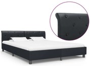 vidaXL Πλαίσιο Κρεβατιού Μαύρο 180 x 200 εκ. από Συνθετικό Δέρμα