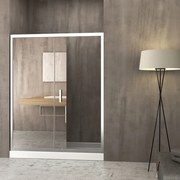 Orabella Energy Mirror 130 cm - Καμπίνα αντιστρέψιμη, ευθύγραμμη με σταθερό πλαϊνό 80 cm - 30394