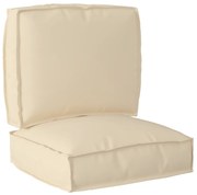 vidaXL Σετ Μαξιλαριών Πάγου 2 pcs Μπεζ 50 x 50 x 12 cm Ύφασμα Oxford