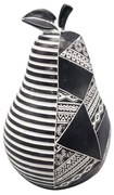 Διακοσμητικό Αχλάδι FIG208 10x10x16cm White-Black Espiel Polyresin