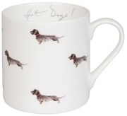 ΜΕΓΑΛΗ ΚΟΥΠΑ ΠΟΡΣΕΛΑΝΗΣ FINE BONE CHINA 425ml SOPHIE ALLPORT - HOT DOGS! (DACHSHUND)