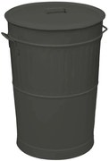 Κάδος Απορριμμάτων Retro 4868-113 Φ48x68cm 100lt Anthracite Steel