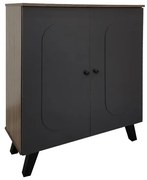 Παπουτσοθήκη-ντουλάπι Cathi σε oak - anthracite απόχρωση 80x34x95εκ Υλικό: 15mm   Particle Board 383-000026