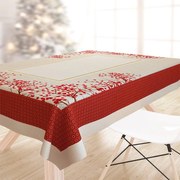 Τραπεζομάντηλο Χριστουγεννιάτικο 2046 Beige-Red Saint Clair 145X180
