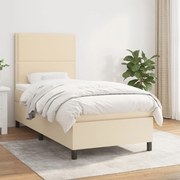 ΚΡΕΒΑΤΙ BOXSPRING ΜΕ ΣΤΡΩΜΑ ΚΡΕΜ 90X200 ΕΚ.ΥΦΑΣΜΑΤΙΝΟ 3141670