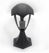 Adeleq Φανάρι Αλουμίνιο Επιδαπέδιο H33cm L19cm Ντουί E27 IP44 Σκούρο Γκρι 9-3646