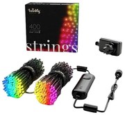 400 Smart LED RGB Twinkly Strings (TWS400STP-BEU) Κανονική Διάταξη, με Mαύρο Καλώδιο, Βluetooth, WiFi, Dimmer Και Έλεγχο μέσω Κινητού Τηλεφώνου