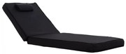 Μαξιλάρι ξαπλώστρας Sifnos textilene 600gr/m2 2x1 μαύρο 194x70x11 εκ.