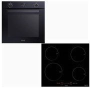 Davoline Σετ BBO 7210 Εντοιχιζόμενος Φούρνος Π59.4εκ 72lt &amp; IND 7204 Επαγωγική Εστία 59x52εκ Μαύρη