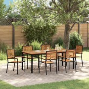 vidaXL 7 pcs Μαύρο 200 x 100 x 75 cm