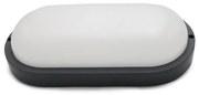 Adeleq Απλίκα PC Οβάλ 26x13.5cm LED 18W 4000K IP54 Σκούρο Γκρι 21-2601811