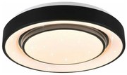 Φωτιστικό Οροφής - Πλαφονιέρα Mona R65041032 20W Led Φ38cm 7cm Starlight Effect Black Mat RL Lightin Μέταλλο