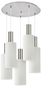 Φωτιστικό Οροφής Adept Tube 77-8475 40x40x300cm 5xE27 60W Nickel-White Homelighting