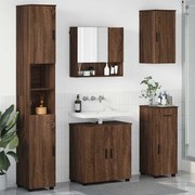 vidaXL Σετ Επίπλων Μπάνιου με συρτάρι 5 pcs Καφέ δρυς 61 x 35 x 64 εκ.