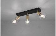 Πλαφονιέρα Φωτιστικό Οροφής 3xE27 Vannes Trio Lighting R80183008 Μαύρο-Χρυσό