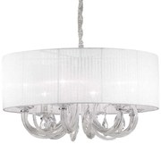 Φωτιστικό Οροφής Swan 035826 69x58/130cm 6xE14 40W White Ideal Lux