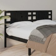 vidaXL Κεφαλάρι Κρεβατιού Μαύρο 166 x 4 x 100 εκ. Μασίφ Ξύλο Πεύκου
