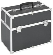 vidaXL Βαλίτσα Μακιγιάζ Μαύρη 38x23x34 εκ. Αλουμινίου