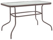Τραπέζι Valor μέταλλο καφέ-γυαλί 110x60x70εκ 110x60x70 εκ.
