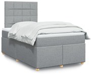 ΚΡΕΒΑΤΙ BOXSPRING ΜΕ ΣΤΡΩΜΑ ΑΝΟΙΧΤΟ ΓΚΡΙ 120X200 ΕΚ. ΥΦΑΣΜΑΤΙΝΟ 3293547