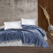 Κουβέρτα Πικέ Jacquard Classic Blue DimCol Υπέρδιπλo 220x240cm 100% Cotton