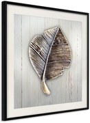 Αφίσα - Metal Leaf - 20x20 - Μαύρο - Με πασπαρτού