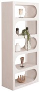 Βιβλιοθήκη Σειρά Santorini MDF Σε Υπολευκό Χρώμα 80x38x180Yεκ