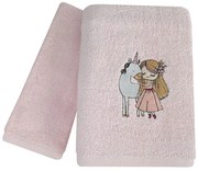 Πετσέτες Βρεφικές Little Girl (Σετ 2τμχ) Pink Astron Σετ Πετσέτες 70x130cm 100% Βαμβάκι