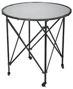 Artekko Beex Τραπέζι Σαλονιού με Ροδάκια (75x75x76)cm Artekko 40603-BLAC