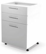 VENTO DS3-60/82 lower cabinet with drawers, color: white/white DIOMMI V-UA-VENTO-D3S_H-60/82-BIAŁY