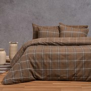 Σεντόνια King Size (Σετ) Melinen Diego Mocca Καφέ Με Λάστιχο 180x200+32