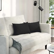 Μαξιλάρι Καναπέ 2 pcs Μαύρο 50 x 30 cm ύφασμα