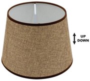 Καπέλο Φωτιστικού Ε27/E14 Up-Down 22xΦ30cm Ύφασμα SPC 30 Arlight -284098-Καφέ 0284098