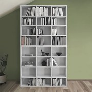 Βιβλιοθήκη μελαμίνης Fyodor Megapap χρώμα λευκό 102x16x178εκ.