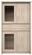 Βιτρίνα Norton Τετράφυλλη 87x40x153.5εκ με Συρτάρι Σονόμα Φυσικό TO-NORWIT2D2W1S