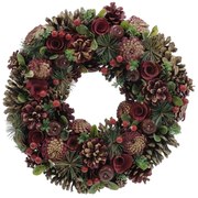 Χριστουγεννιάτικο Στεφάνι Με Κόκκινα Berries Φ40cm