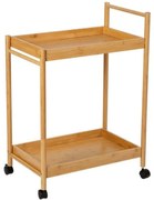 Τρόλεϊ Κουζίνας AH-CC72005 58x36x80cm Natural Andrea House Bamboo