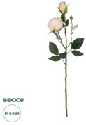 GloboStar® Artificial Garden CHAMPAGNE DAMASK CLIMBING ROSE BRANCH 21198 Τεχνητό Διακοσμητικό Κλαδί Τριαντάφυλλο Σαμπανιζέ Y55cm