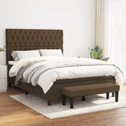 ΚΡΕΒΑΤΙ BOXSPRING ΜΕ ΣΤΡΩΜΑ ΣΚΟΥΡΟ ΚΑΦΕ 140X200 ΕΚ ΥΦΑΣΜΑΤΙΝΟ 3136840