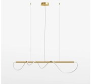 Γραμμικό Κρεμαστό Φωτιστικό Οροφής LED 30W Χρυσό Σιλικόνη Neon Tau MOD166PL-L30G3K Maytoni-MOD166PL-L30G3K-Χρυσό MOD166PL-L30G3K